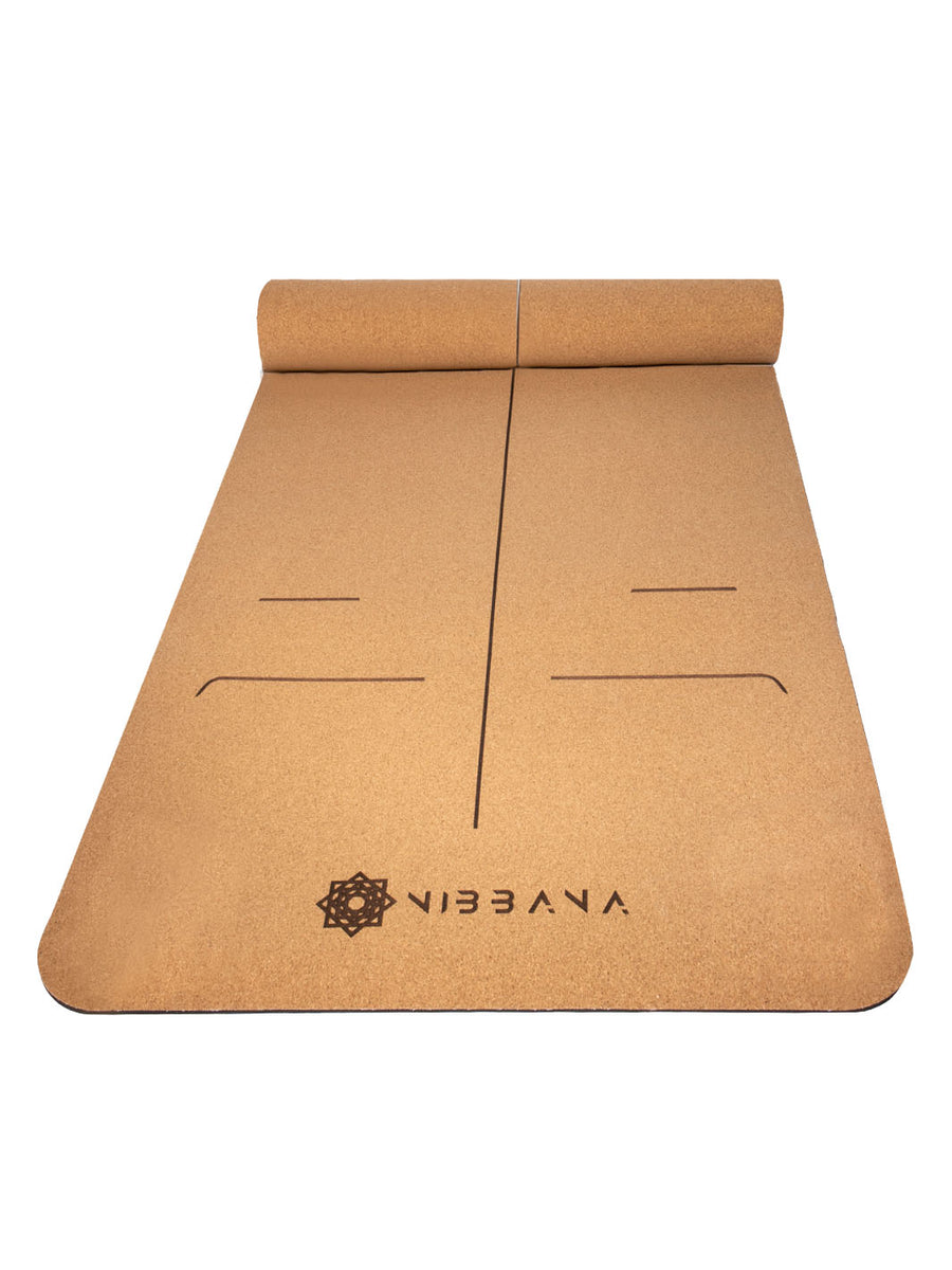 Terra Cork Yoga Mat 5mm with Guided Lines